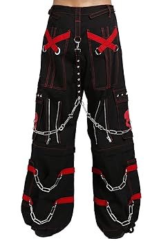 Amazon.com: Tripp NYC Skull Bondage Pants [Black/White] XXS